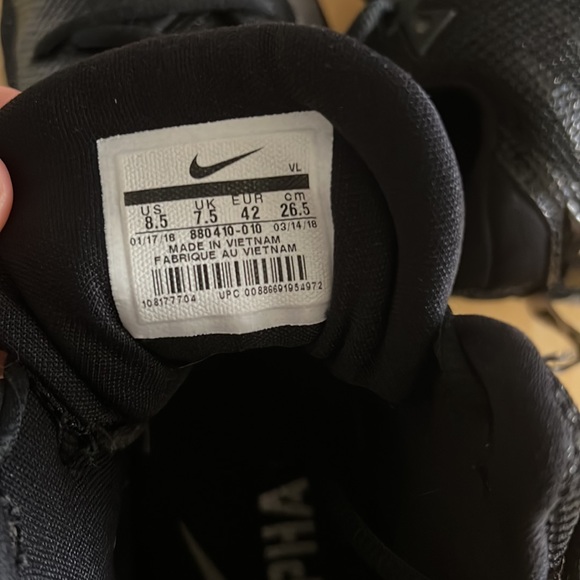 Nike Alpha Menace Pro Mid Football Cleats Black Silver 880410-010 - Picture 7 of 7